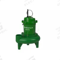 MYERS Sewage Ejector Pump: Cast Iron, Single Phase, 1/2 hp, 115V AC, 133 gpm Flow Rate @ 10' of Head (MPN MW50-11P-01). Key specifications — Impeller Material: Thermoplastic; Rated Voltage: 115V AC; Hazardous Location Class: Not Rated; Brand: MYERS; Discharge Orientation: Vertical; Switch: Piggyback Tether Float.