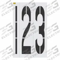 RAE Stencil Set: 0 to 9, 84 in Character Ht, 16 in Character Wd, Low Density Polyethylene (LDPE) (MPN 1800-116-8840). Key specifications — Material: Low Density Polyethylene (LDPE); Characters Included: 0 to 9; Brand: RAE; Included Characters: 0 to 9.