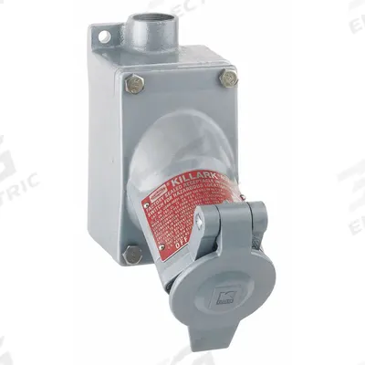 HUBBELL Receptacle: Single, 1 Gang, 5-20R, 125V AC, 20 A, 2 Pole - One-Gang Receptacles