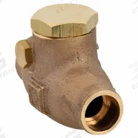 MILWAUKEE VALVE Swing Check Valve: Swing, Inline Valve Body, 1 1/4 in Pipe Size, Sweat x Sweat, Std (MPN 1510T 1-1/4). Key specifications — Brand: MILWAUKEE VALVE.