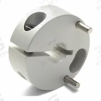 RULAND MANUFACTURING Controlflex Coupling Hub: 1.5° Angular Misalignment, 0.3 mm Axial Motion, 6082 (MPN MCPRS19-5-A). Key specifications — attr921485: Aluminum; attr921476: MCPRS19; attr921469: RULAND MANUFACTURING.