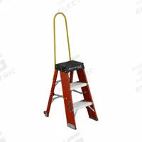 LOUISVILLE LADDER Step Stool: 3.3 ft Overall Ht, 300 lb Load Cap, 3 Steps, Fiberglass, Unassembled (MPN FY8003-S55S56). Key specifications — Product Type: Step Stool; Stacking: Not Stackable; Brand: LOUISVILLE LADDER; Color: Orange; Feet Material: Rubber; Feet Type: Slip-Resistant; Folding: Foldable; Includes Handrails: Handrails Included.