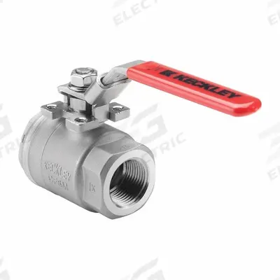 KECKLEY Manual Two-Way Ball Valve: 3/8 in, Carbon Steel, Straight, FNPT x FNPT - Carbon Steel Ball Valves