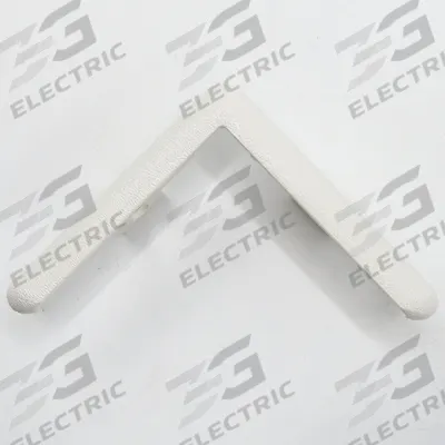 ACROVYN End Cap: End Cap, PETG, Mission White, 3 in Leg Wd, 1/4 in Overall Ht - PETG Clip-On Corner Guard Caps