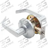 BEST Door Lockset: Privacy Lever Locksets, Chrome, ADA Compliant, Interchangeable Core (MPN 7KC30L15DSTK626). Key specifications — Ligature Resistance: Not Ligature-Resistant; Brand: BEST; Lockset Function ANSI Code: F76; Visual Indicator Message: No Message; Lockset Style: 7KC Contour Angle Return Lever; ADA Compliant: Yes; Finish: Satin Chromium-Plated : Zinc.