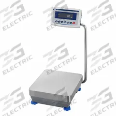 A&D WEIGHING Industrial Balance: 13 1/2 in x 15 1/4 in, IP65, Not NTEP Rated, Column-Mounted (MPN GX-32001LD). Key specifications — Connection Ports: RS-232; Readability: 0.1 g; Power Source: Electric; Weighing Units: DS; Brand: A&D WEIGHING; Washdown: Yes.