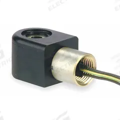 ARO Solenoid Coil: Universal, DIN 43650 Form A, 30 mm Coil Size, 120V AC, Molded Wires, F (MPN 114772-33). Key specifications — attr1078676: ARO; attr1078675: 114772-33; attr1078680: Universal; attr1078681: Molded Wires; attr1078682: DIN 43650 Form A; attr1078689: Leads Included; attr1078690: Indicator Light Not Included; attr1078703: 120V AC.