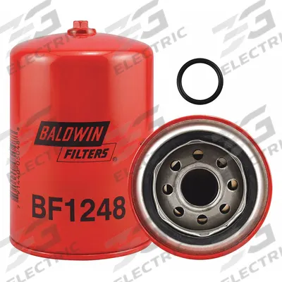 BALDWIN FILTERS Fuel Filter: Spin-On, 3 11/16 in Outside Dia, 1"-14 Thread Size, Cellulose - Spin-On Fuel Filters