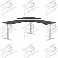 VERSADESK Standing Desk: White, Wood, 72 in Overall Wd, 72 in Overall Dp, 45 1/2 in Max Desktop Ht (MPN VT1287272-01-05). Key specifications — attr989930: Black; attr989931: Steel; attr989903: VERSADESK; attr989914: White; attr989916: Wood.