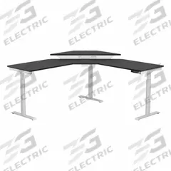 VERSADESK Standing Desk: White, Wood, 72 in Overall Wd, 72 in Overall Dp, 45 1/2 in Max Desktop Ht (MPN VT1287272-01-05). Key specifications — attr989930: Black; attr989931: Steel; attr989903: VERSADESK; attr989914: White; attr989916: Wood.