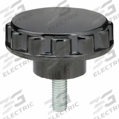 DAVIES Hand Knob: Fluted, Thermoset, 1/2"-13 Thread, 30 mm Thread Lg - Fluted Knobs with Threaded Stud