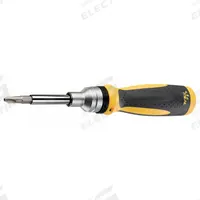 IDEAL Multi-Bit Screwdriver: Hex/Phillips/Slotted/Square/Torx Tip, 14 Tips, 9 3/4 in Overall Lg (MPN 35-688). Key specifications — attr1205339: 1/4 in; attr1205303: IDEAL.