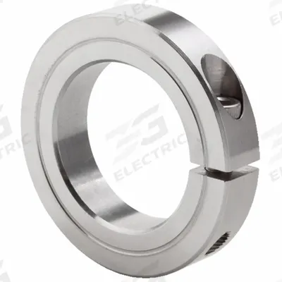 CLIMAX METAL PRODUCTS Shaft Collar: 1-Piece, Inch, Round, Clamp-On, 2 1/2 in Bore Dia - Stainless Steel Recessed-Screw Shaft Collars