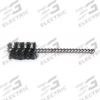 WEILER Round Tube Brush: Single Stem, Carbon Steel, 1 1/4 in Dia, 0.008 in Fill Dia, 1/4 in Stem Dia (MPN 91191). Key specifications — Brand: WEILER.