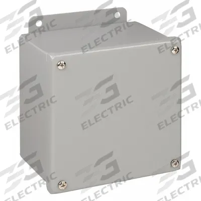 WIEGMANN Enclosure: Steel, 8 in x 8 in x 4 in, NEMA 12/13, Solid Cover - Steel Dust-Tight Enclosures