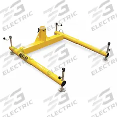 MILLER BY PIP Three-Piece Portable Base: 11 in, Floor Mnt, One-Piece Arm, 96 in Lg, 5 ft Min Base Wd (MPN DH-24). Key specifications — Brand: MILLER BY PIP; Features: Built-in Level Indicator; Color: Yellow; Confined Space Component: Base; Compatible Component: One-Piece Arm; For Use With: Mfr. No. DH-21/DH-23; Mounting Type: Freestanding; Finish: Powder Coated.