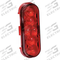 MAXXIMA Stop/Turn/Tail Light: LED, Stop Light, Red, Oval, 2 3/16 in Overall Ht, 6 3/8 in Overall Wd (MPN M63346R). Key specifications — Standards: SAE J585E; Electrical Connection: PL-3 Connector; Brand: MAXXIMA; Installation Type: Permanent; Lens Color: Red; Mount Type: Grommet; Lighting Technology: LED; Light Type: Stop Light.