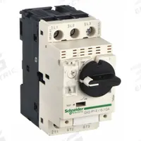 SCHNEIDER Manual Motor Starter: Non-Reversing, 3 Poles, 10 A, Thermal Protection, Selector Switch (MPN GV2P14). Key specifications — Maximum Voltage Rating: 600V AC; Brand: SCHNEIDER; Thermal Units Required: None (Starter Includes Integrated Thermal Units); Frame Size (Width): 45mm.