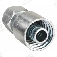 PARKER Hydraulic Crimp Fitting: Steel x Steel, Straight, -10 For Hose Dash Size, Female x Genderless (MPN 10643-10-10). Key specifications — Fitting Gender: Female x Genderless; Fitting Connection Type: JIC x Crimp; Thread Size: 7/8"-14; For Hose Dash Size: -10; Brand: PARKER.