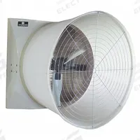 Agricultural Exhaust Fan: Belt Drive, 57 in Blade, 1 1/2 hp, Totally Enclosed Air Over, 32,400 cfm (MPN 573CF112G-1-HV). Key specifications — Nameplate Voltage: 115/230V AC; Motor Enclosure: Totally Enclosed Air Over; Brand: SCHAEFER; Frame Finish: Gel Coated; Frame Material: Fiberglass.