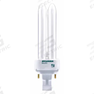 LEDVANCE/ SYLVANIA Compact Fluorescent Bulb: 2-Pin (G24d-3), T4, Fluorescent, 3500K - CFL Double Twin-Tube Plug-In Lamps
