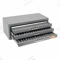 HUOT End Mill Dispenser: 68 Compartments, For 2 mm to 25 mm End Mills (MPN 13375). Key specifications — attr1199420: HUOT; attr1199421: 2 mm to 25 mm.