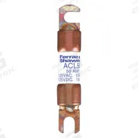 MERSEN Forklift Limiter Fuse: ACL Series, Bolt-On, Gen Purpose, 50 A, 125 V DC, Non-Indicating (MPN ACL50). Key specifications — Brand: MERSEN; Series: ACL.