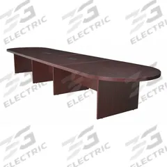 REGENCY Conference Table: Racetrack Oval, Laminate, Mahogany, 192 in Overall Lg, 52 in Overall Wd (MPN LCTRT19252MH). Key specifications — attr987891: Slab Leg; attr987894: Laminate; attr987867: PVC; attr987857: REGENCY; attr987872: Wood.