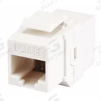MONOPRICE Keystone Jack: Coupler, Category Couplers, 1 Ports, White, 5e, RJ45, 7302. Key specifications — Color: White; Display Sell UOM: EA; Brand: MONOPRICE.
