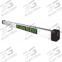 SDC Panic Bar: 1 7/8 in Ht, 2 3/8 in Dp, 48 in Wd, ADA Compliant, Stainless Steel, Gray (MPN MSB550-2V 48). Key specifications — Product Type: Panic Bar; Operation Type: Push; ADA Compliant: Yes; Exit Bar Style: Touchbar; Brand: SDC; Color: Gray.