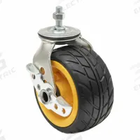 ROCK N ROLLER Caster: 500 lb Load Capacity, Aluminum/Rubber/Steel, Yellow, RCSTR6X3, 1 PR. Key specifications — Features: All-terrain R-Trac ™ casters offer a cushioned ride akin to pneumatic tires, featuring a built-in locking brake for added stability. They boast minimal rolling resistance, lightweight construction, and no-flat capabilities.; Compatible Grainger Part Number: 846N27; Manufacturer Part Number: RCSTR6X3; Accessory Type: Caster; Compatible with Product Type: Rock N Roller Multi-Carts.