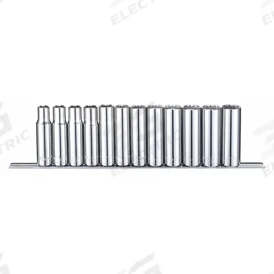 WESTWARD Socket Set: 1/2 in Drive, 12 Piece, 12-Point, Metric - SAE & Metric Socket Sets