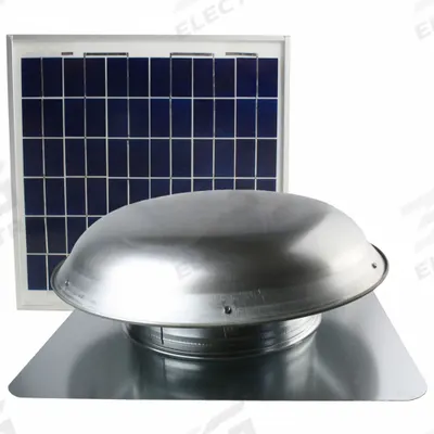 MAXX AIR Attic Exhaust Fan: Roof Mount, Solar, Max. 1,600 sq ft Attic, 1,000 cfm Max. - Roof-Mount Attic Exhaust Fans