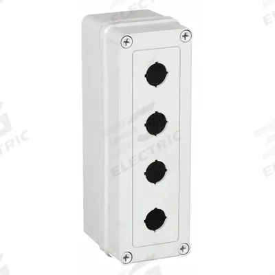 HOFFMAN Push Button Enclosure: 22mm, 4 Holes, Non-Metallic - Enclosures for 22mm Operators