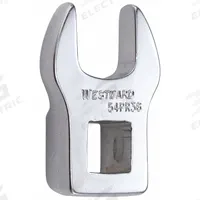 WESTWARD Crowfoot Socket Wrench: Alloy Steel, Chrome, 3/8 in Drive Size, 1/2 in Head Size, Rounded (MPN 54PR36). Key specifications — attr309661: Alloy Steel; attr309662: Chrome; attr324934: WESTWARD.