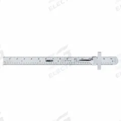 INSIZE Pocket Rule: 7119-150, 6 in / 150 mm, 0.02 in Thick, 1/64 in/1 mm, Chrome, Black, Rigid. Key specifications — attr939978: 1 mm; attr944136: Pouch; attr934745: INSIZE; attr944504: Outside Read; attr944508: Horizontal; attr944509: Chrome; attr939993: Decimal; attr986193: Etched.