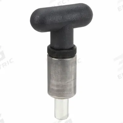 INNOVATIVE COMPONENTS Weld Mount Retractable Spring Plunger: Rounded T-Knob - Nonlocking T-Handle Weld-Mount Indexing Plungers