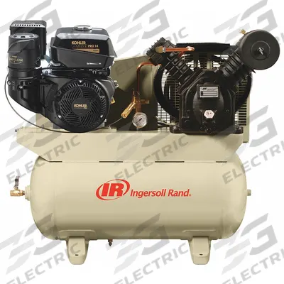 INGERSOLL RAND Stationary Air Compressor: 2 Stage, 14 hp Engine, Kohler, 24 cfm - Vehicle Mounted Air Compressors