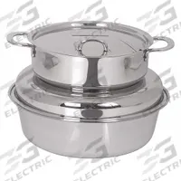 SPRING USA Soup Station: 6 qt Capacity, 11 7/8 in Overall Dia, 13 3/4 in Overall Wd, Hinged, Silver (MPN 2375-6/6H). Key specifications — Manufacturer Part Number: 2375-6/6H; Material: Stainless Steel; Product Type: Soup Station; Lid Attachment : Hinged; Brand: SPRING USA; NSF Certified: Yes; Color: Silver.