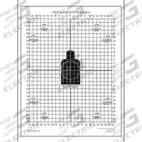 ACTION TARGET Shooting Range Targets: Tagboard Paper, Bullseye Target, 11 in Ht, 8 1/2 in Wd, 100 PK (MPN M68 OPTIC-100). Key specifications — Color: White; Target Style: Bullseye; Target Grouping: Government and Agency; Material: Tagboard Paper; Brand: ACTION TARGET.