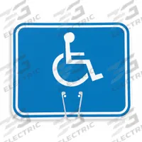 Traffic Cone Sign: ABS Plastic, 10 3/8 in Ht, 12 3/4 in Lg, Handicap (MPN 03-550-H). Key specifications — Brand: APPROVED VENDOR; Color: Blue; For Use With Product Type: Traffic Cones; Legend: Handicap; Material: ABS Plastic.