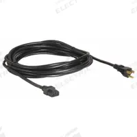 APPROVED VENDOR Power Cord: 25 ft Lg, 3/16, 5-15P Plug, C13 Receptacle, SJT, PVC, 13 A Current (MPN 5XFN8ID). Key specifications — Brand: APPROVED VENDOR; Jacket Material: PVC.