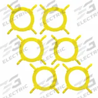 Traffic Cone Chain Connector: 1 3/8 in Ht, Plastic, 6 3/4 in Dia, 6 PK (MPN 97402-6). Key specifications — Brand: MR. CHAIN; Color: Yellow; For Use With Product Type: Traffic Cones.