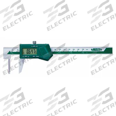 INSIZE Tube Thickness Digital Caliper: 0 in to 6 in /0 mm to 150 mm, Cabled - Tube-Thickness Digital Calipers
