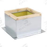 Roof Curb: Fixed Nonventilated Curbs, Square Curb, 14.5 x 14 1/2 in Inside Dim, Mfr Part # 2RB75. Key specifications — Curb Outside Width: 17-1/2 in; Finish: Galvanized; For Fan Type: Upblast Fans; For Use With: 19 in Square Base; Standards: UL 705; Manufacturer Part Number: 2RB75; Brand: DAYTON; Curb Inside Width: 14-1/2 in.