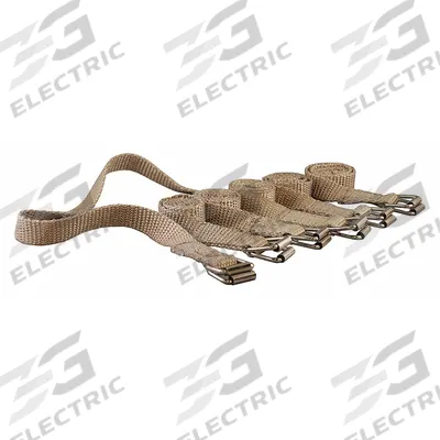 UNITHERM Straps with Buckles: 0.125 in Thick, Tan, Straps with Buckle - Insulation Cover Accessories