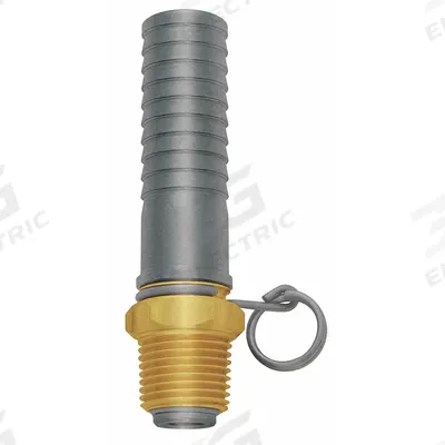 SANI-LAV Swivel Hose Adapter: Brass/Stainless Steel, Brass, 3 3/4 in Overall Lg - Faucet Sprayer Hose Adapters