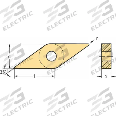 WALTER Diamond Turning Insert: VNMG331-MK5 WKK20S - Diamond Indexable Turning Inserts