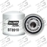 BALDWIN FILTERS Hydraulic Filter: Hydraulic Fluid, 1-12 Thread Size, Spin-On, 3 11/16 in Outside Dia (MPN BT8918). Key specifications — Media Material: Cellulose; Brand: BALDWIN FILTERS; Compatible Fluid Type: Hydraulic Fluid; Compatible Vehicle Make: Toro; Includes: Threaded Hex Nut; Thread Size: 1-12.