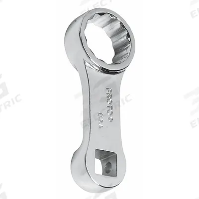 PROTO Interchangeable Torque Wrench Head: Alloy Steel, Chrome, 3/8 in Drive Size - SAE Box End Torque Adapters